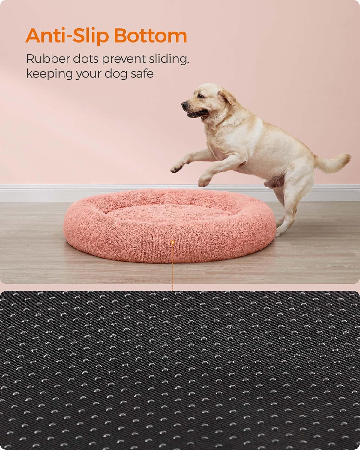 Feandrea Plush Donut Pet Bed