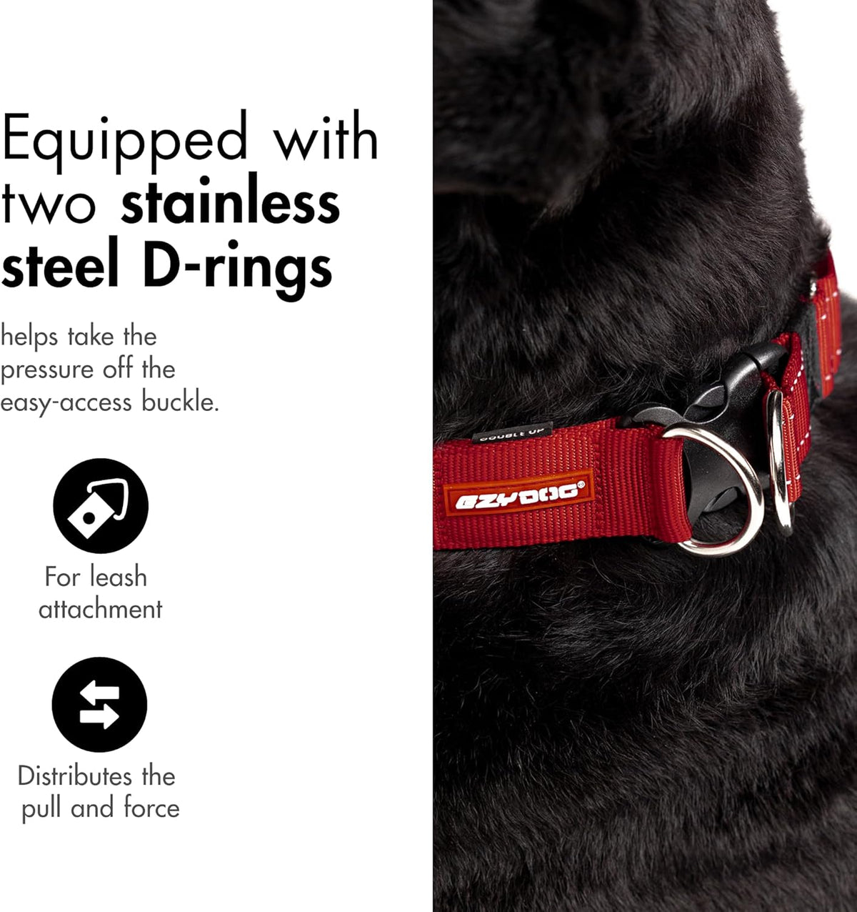 EzyDog Double Up Adjustable Dog Collar