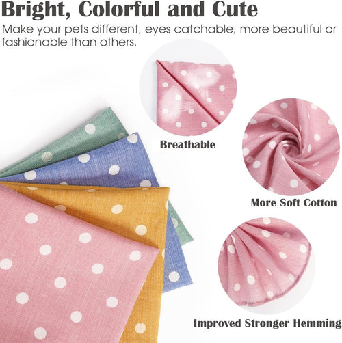 Cotton Dog Bandanas, Pack of 4