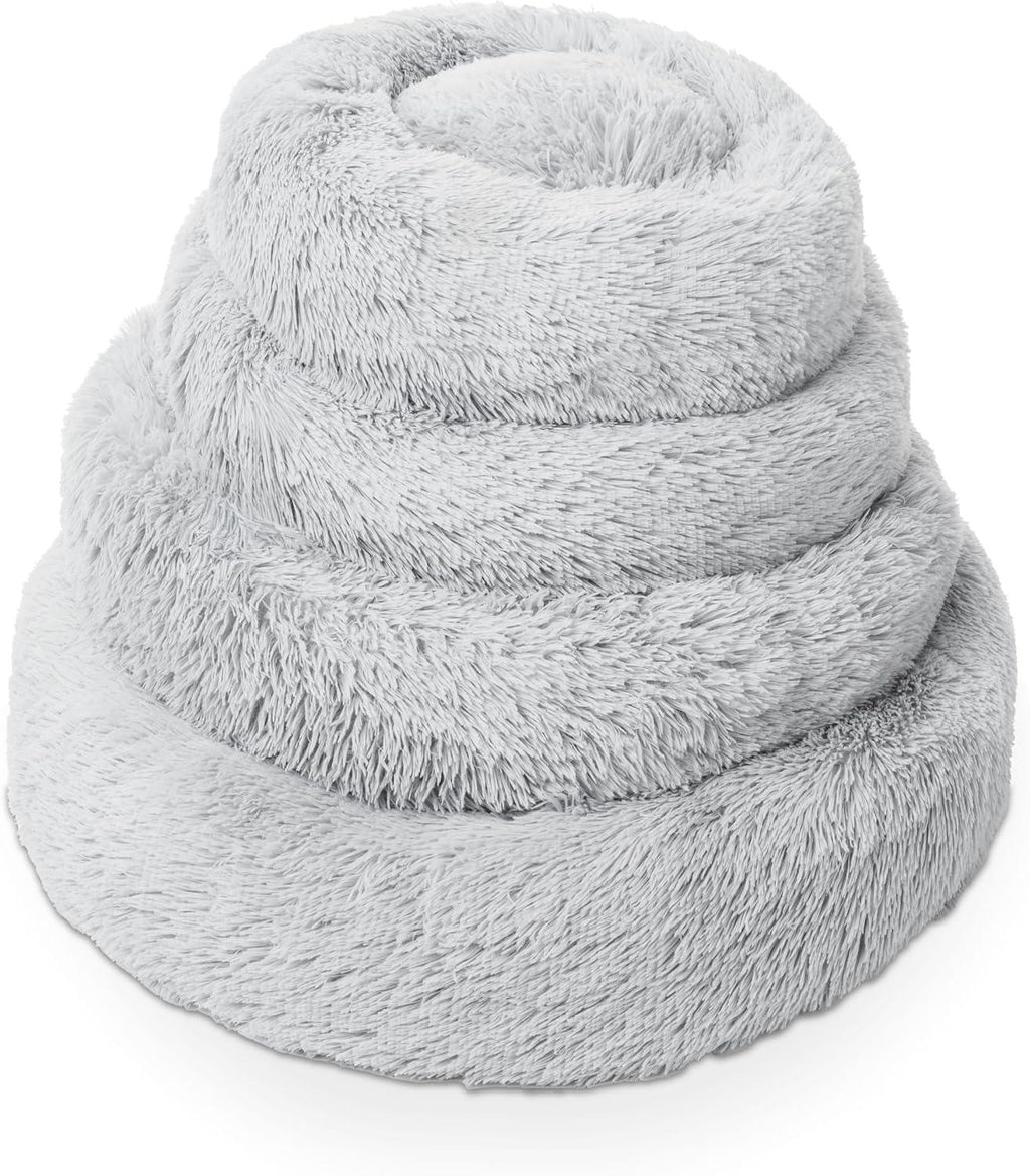Woof & Whiskers Donut Beds For Dogs Grey Dog Bed | PetNestUK