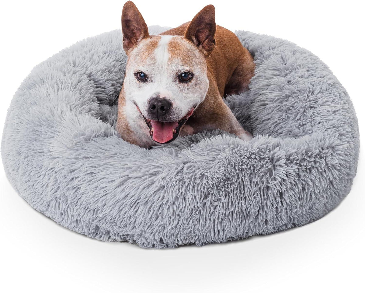 Woof & Whiskers Faux-Fur Donut Pet Bed