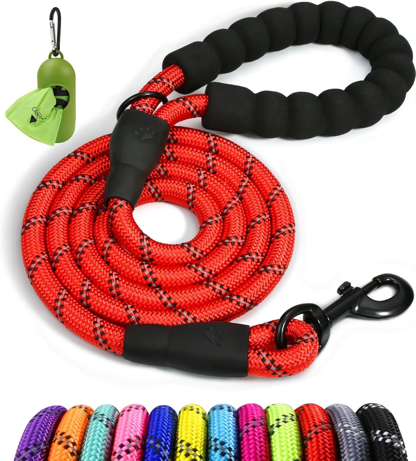 Taglory Rope Dog Lead with Soft Padded Handle, | PetNestUK