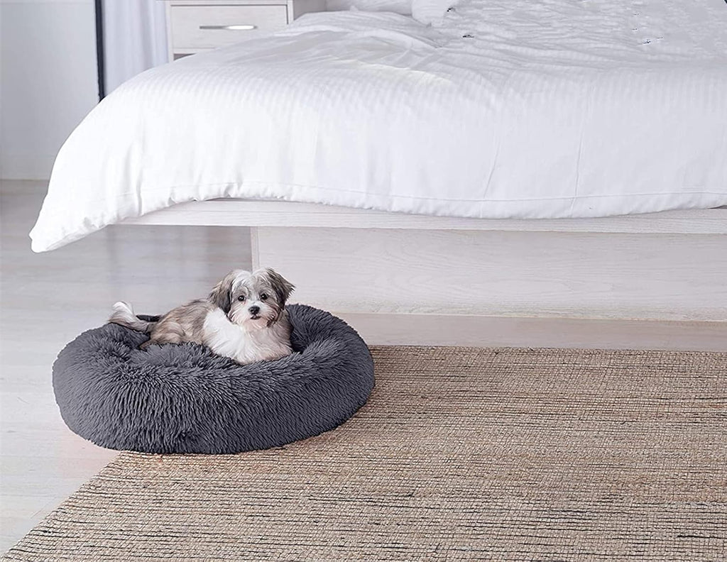 Enjamoy Plush Donut Dog Bed, Calming Round Dog | PetNestUK
