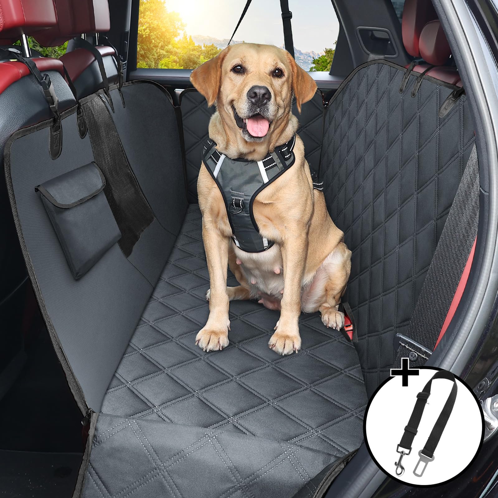 KYG Dog Car Seat Cover Dog Hammock For Car Back | PetNestUK