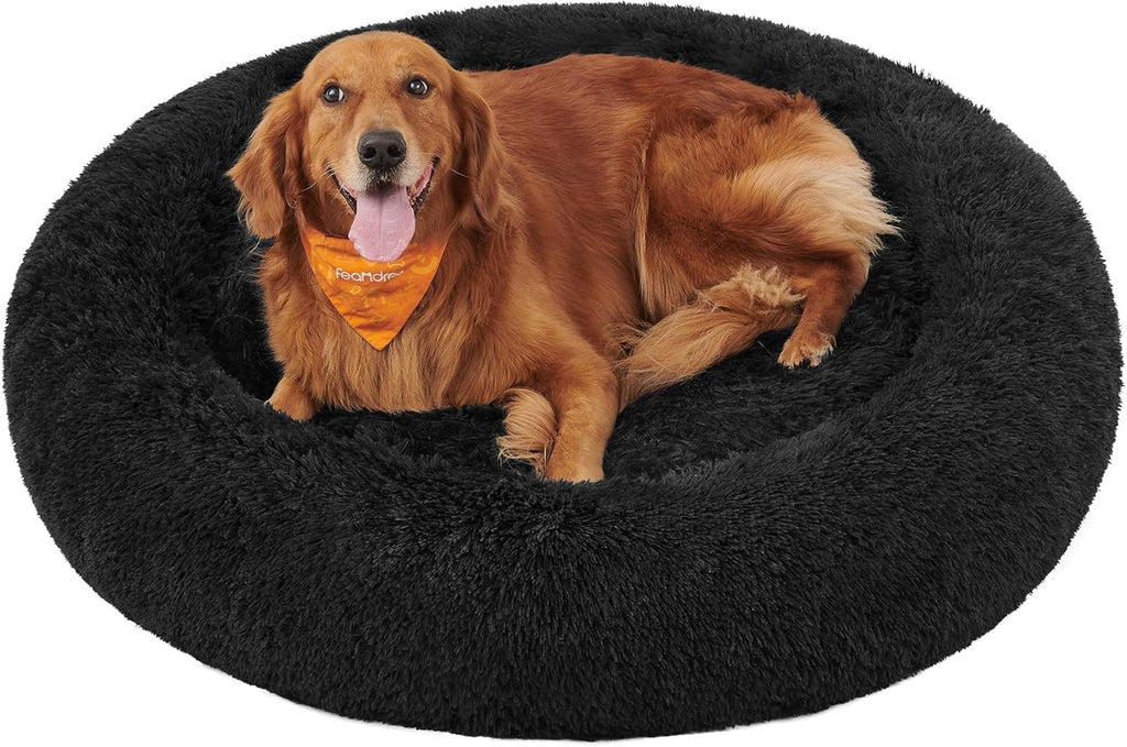 Feandrea Dog Bed, Donut Cat Bed, Fluffy Calming | PetNestUK