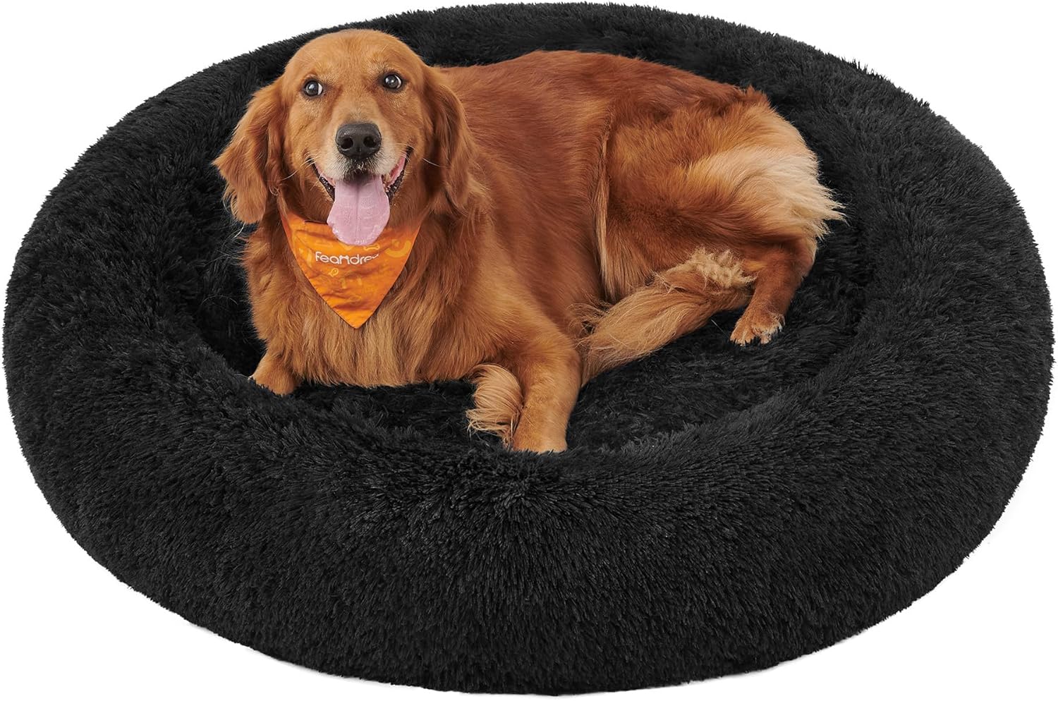 Feandrea Dog Bed, Donut Cat Bed, Fluffy Calming | PetNestUK