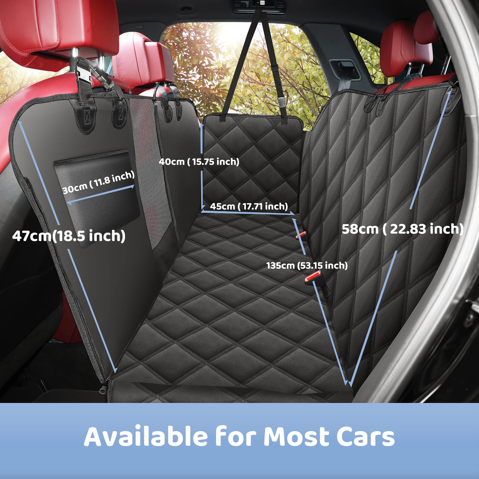 KYG Dog Car Seat Cover Dog Hammock For Car Back | PetNestUK