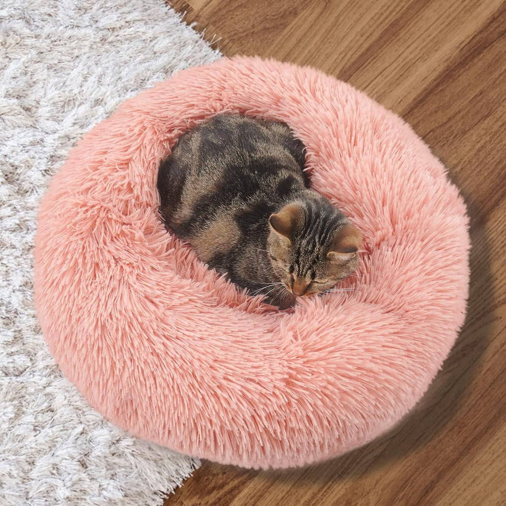 Enjamoy Plush Donut Dog Bed, Calming Round Dog | PetNestUK
