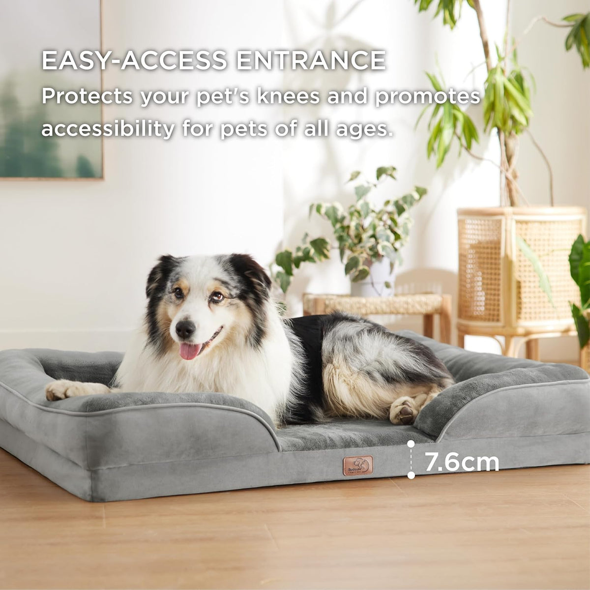 Bedsure Foam Dog Sofa Bed with Removable Cover