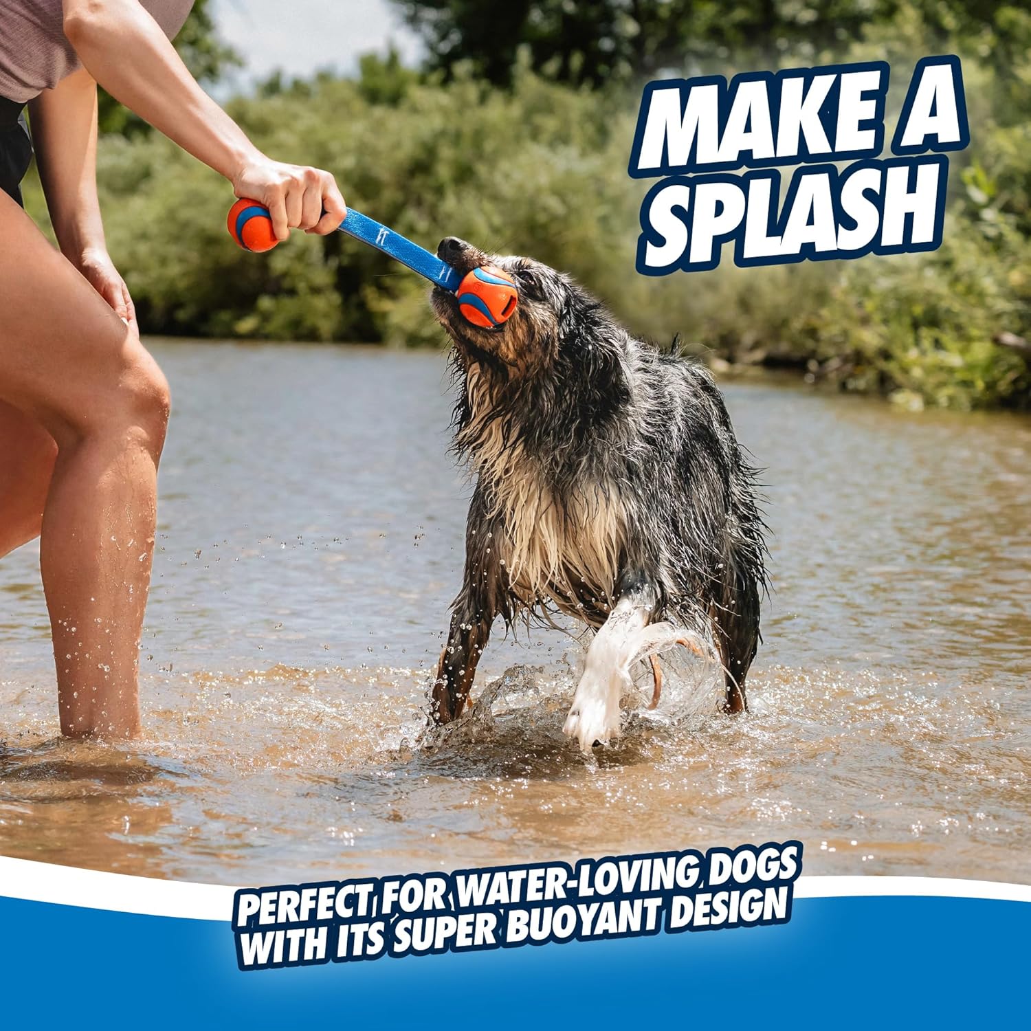 Chuckit! Ultra Tug Dog Toy With Rubber Ball Tug | PetNestUK