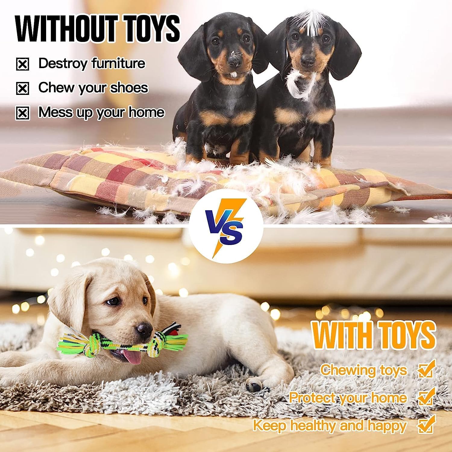 Aitmexcn Dog Rope Toys for Large Medium Dog | PetNestUK