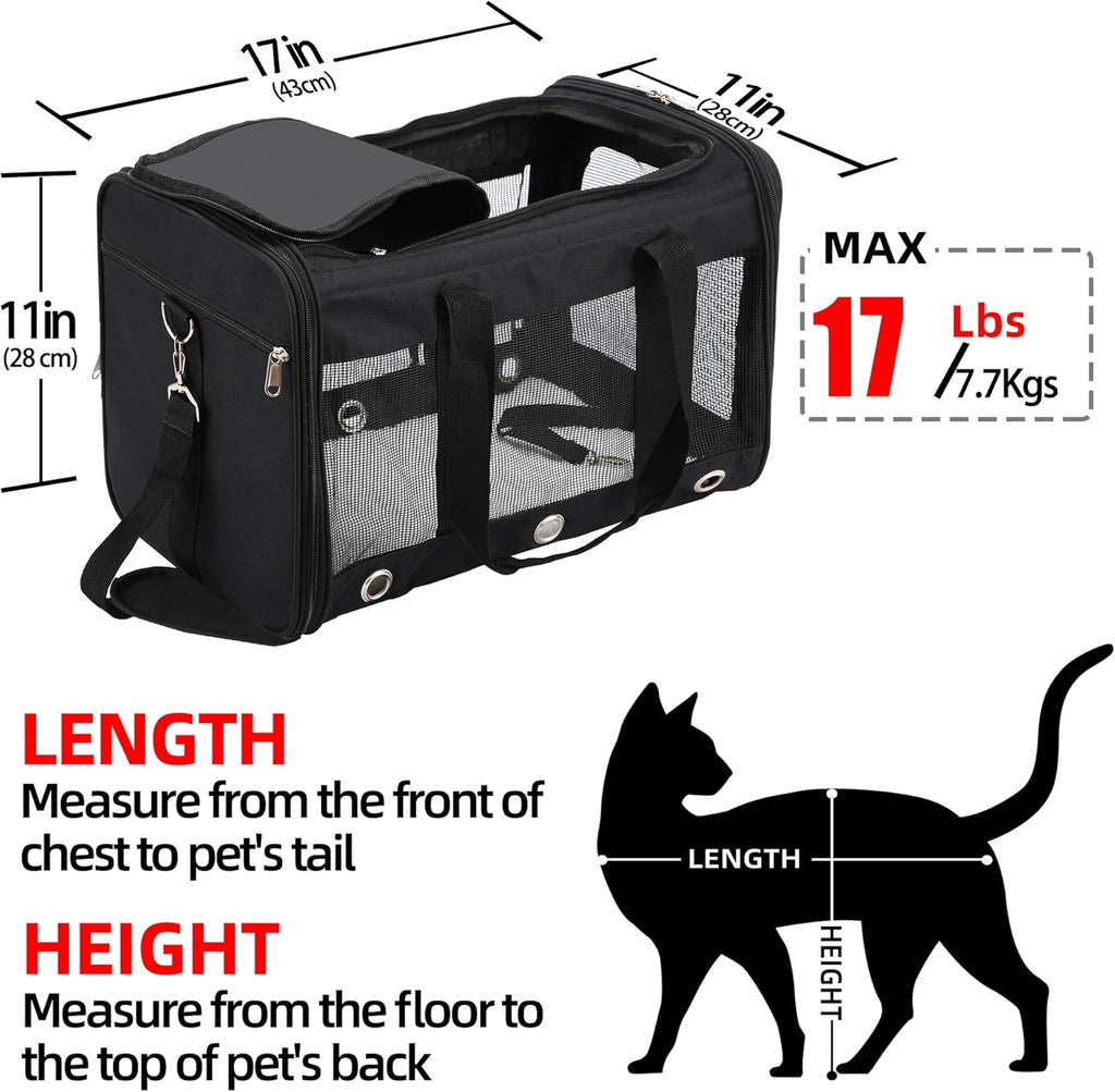 Soft Sided Foldable Cat/Dog/Pet Carrier Bag, | PetNestUK
