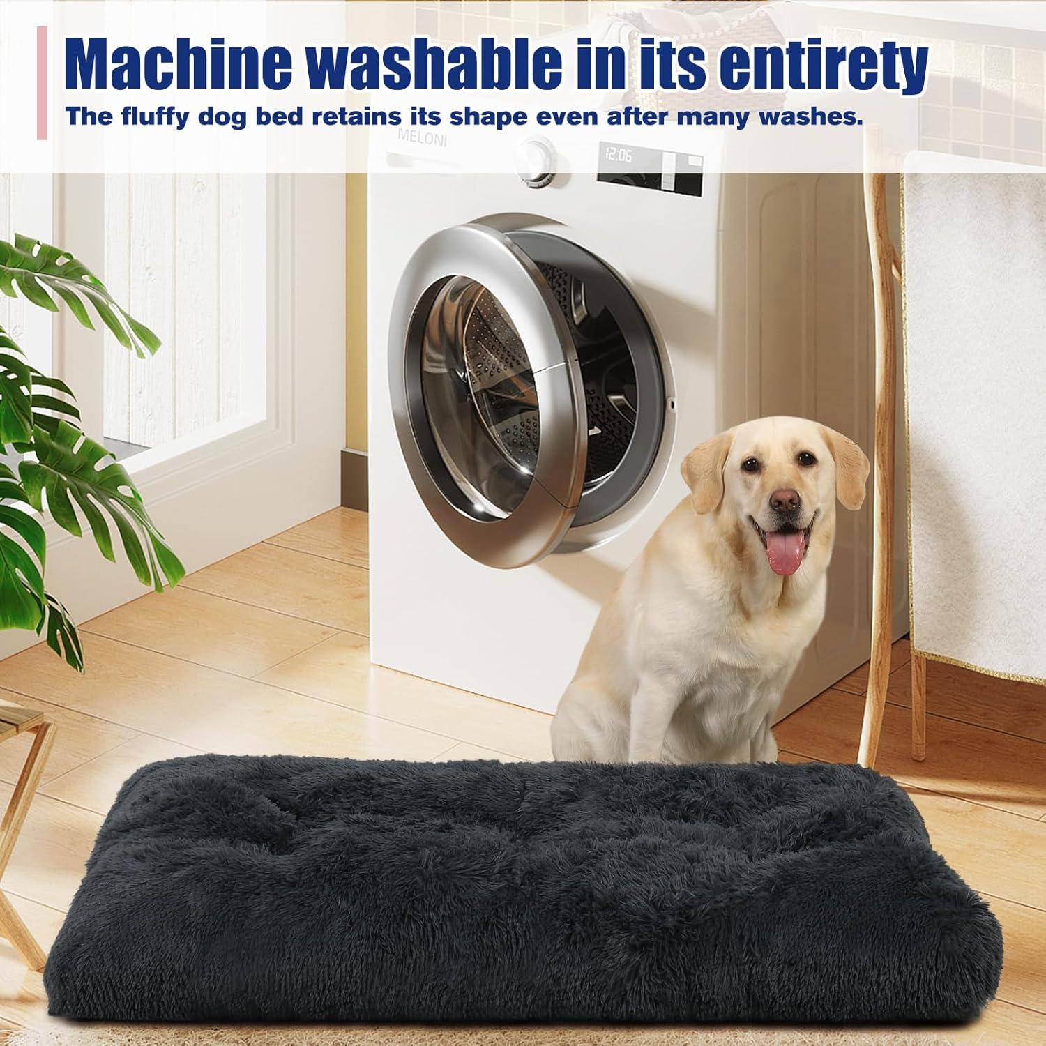 KSIIA Large Dog Bed Washable, Calming Dog Bed, | PetNestUK