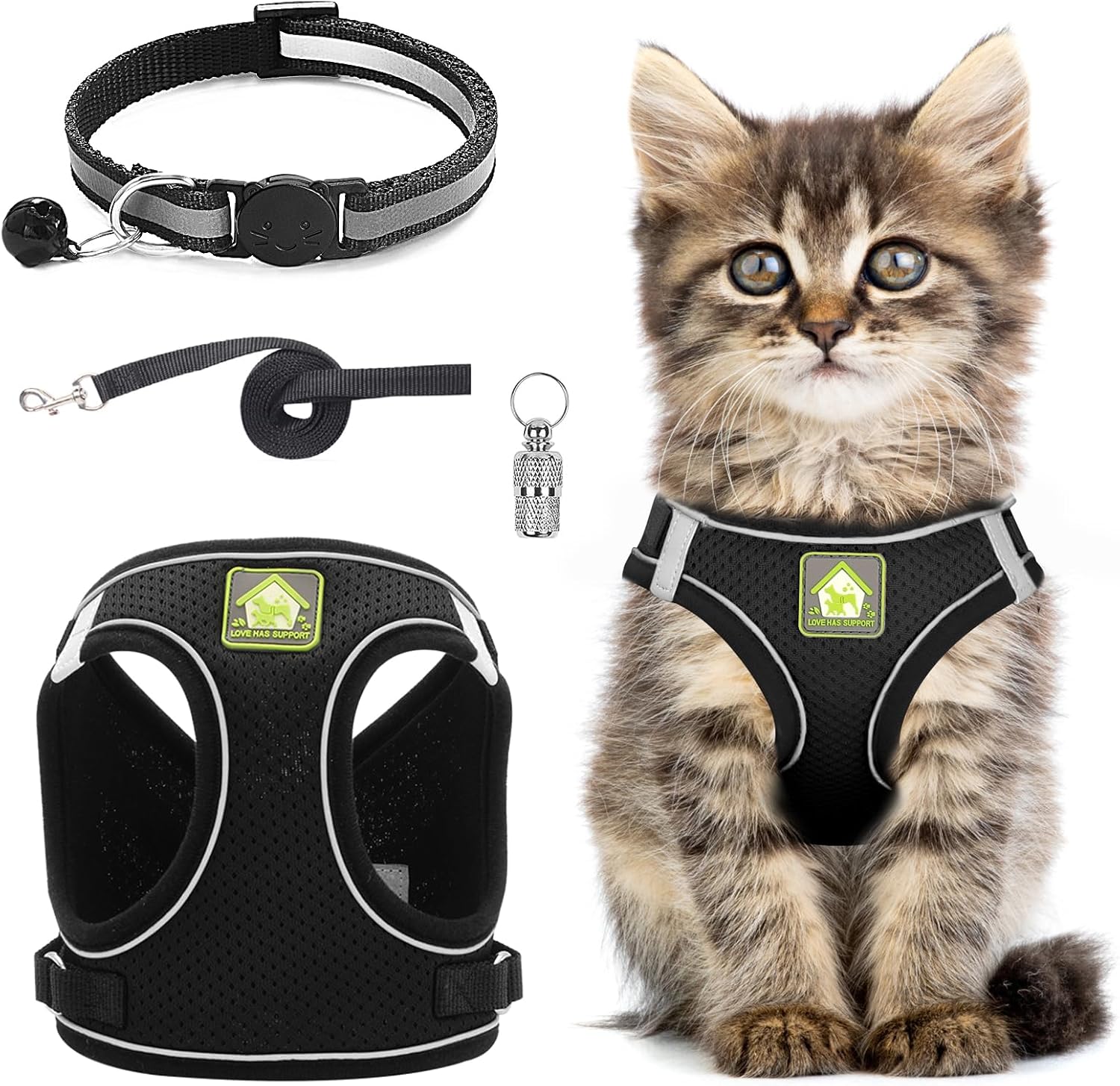 Cat Harness and Lead Set,Adjustable Reflective | PetNestUK