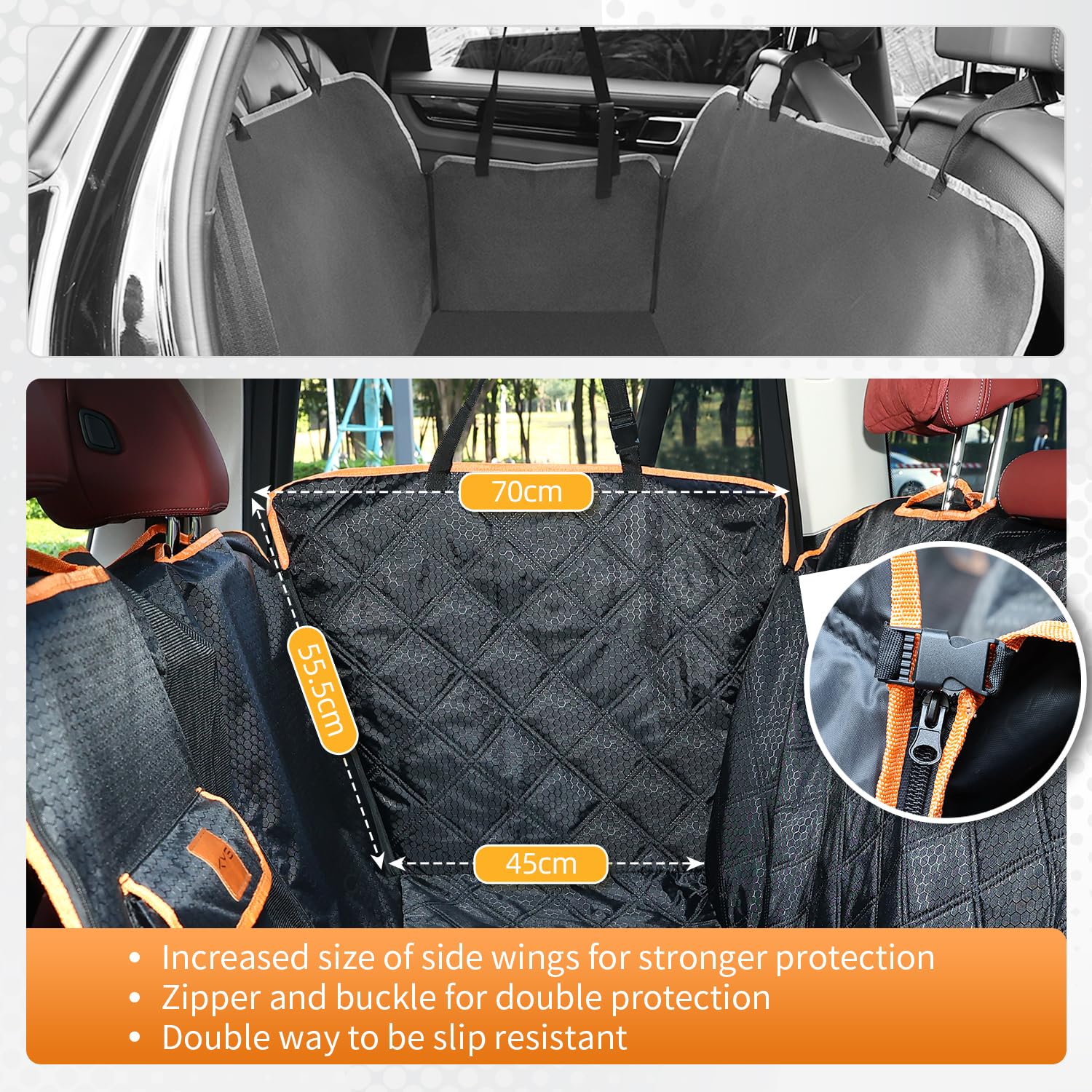 KYG Dog Car Seat Cover Dog Hammock For Car Back | PetNestUK