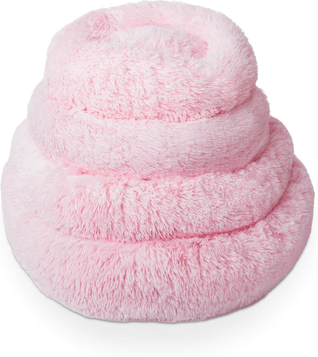 Woof & Whiskers Faux-Fur Donut Pet Bed
