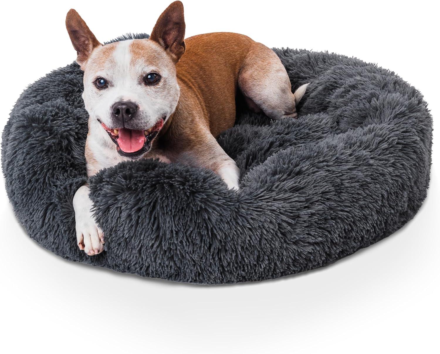 Woof & Whiskers Donut Beds For Dogs Grey Dog Bed | PetNestUK