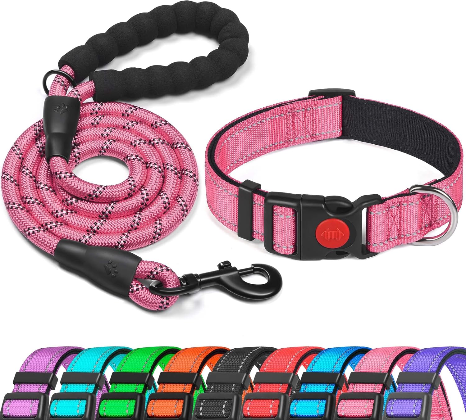 haapaw Reflective Dog Collar Padded with Soft | PetNestUK