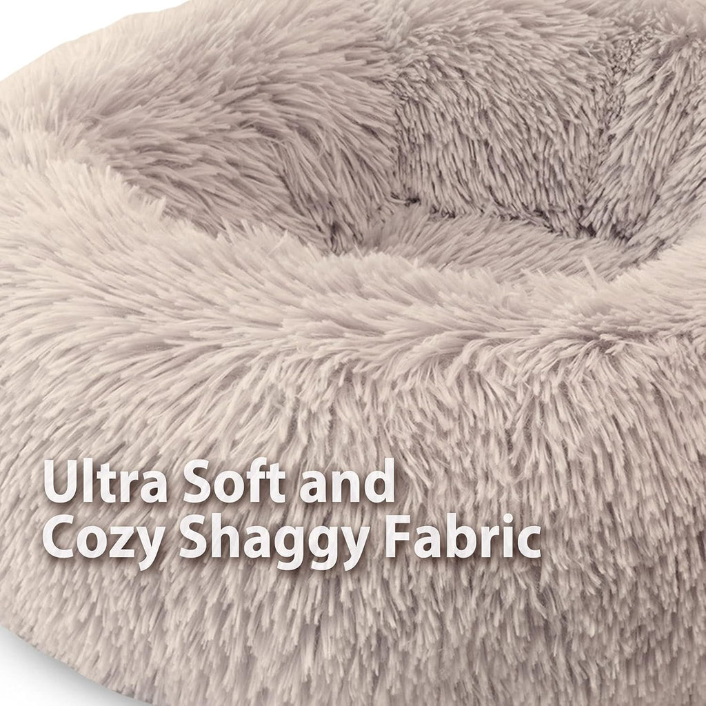 Enjamoy Plush Donut Dog Bed, Calming Round Dog | PetNestUK