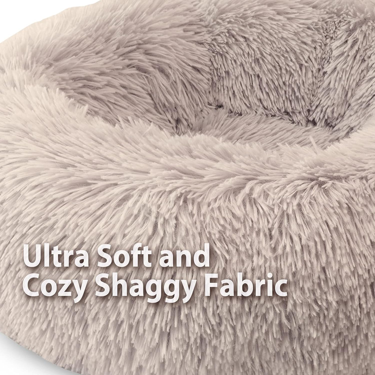 Enjamoy Plush Donut Dog Bed, Calming Round Dog | PetNestUK