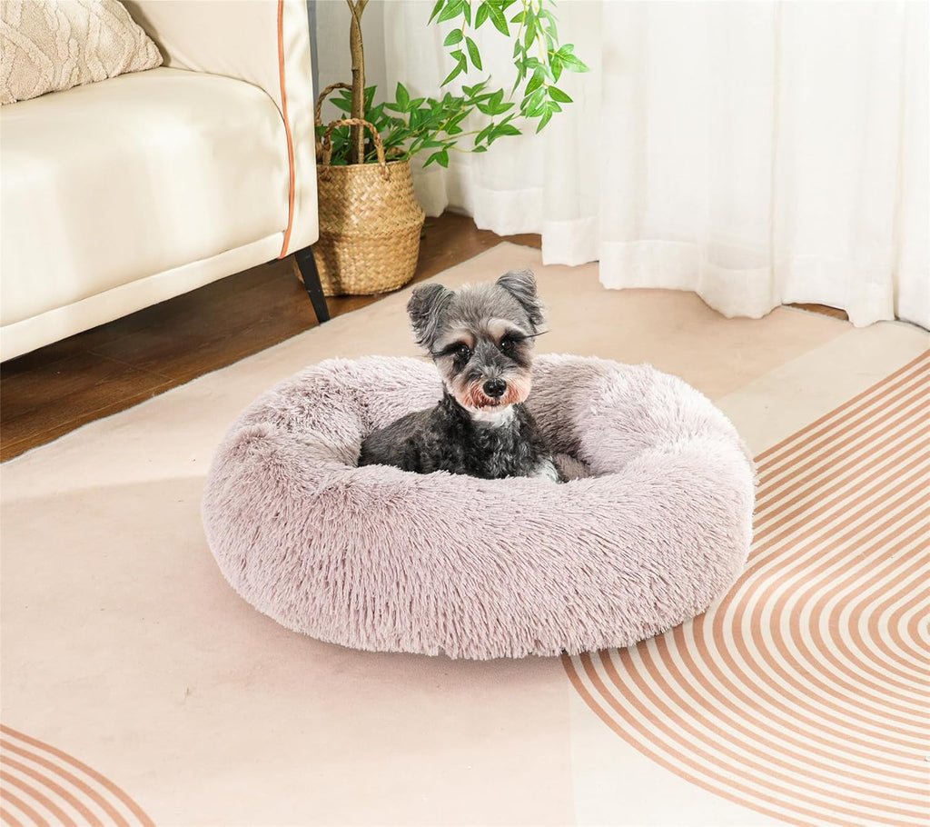 Enjamoy Plush Donut Dog Bed, Calming Round Dog | PetNestUK