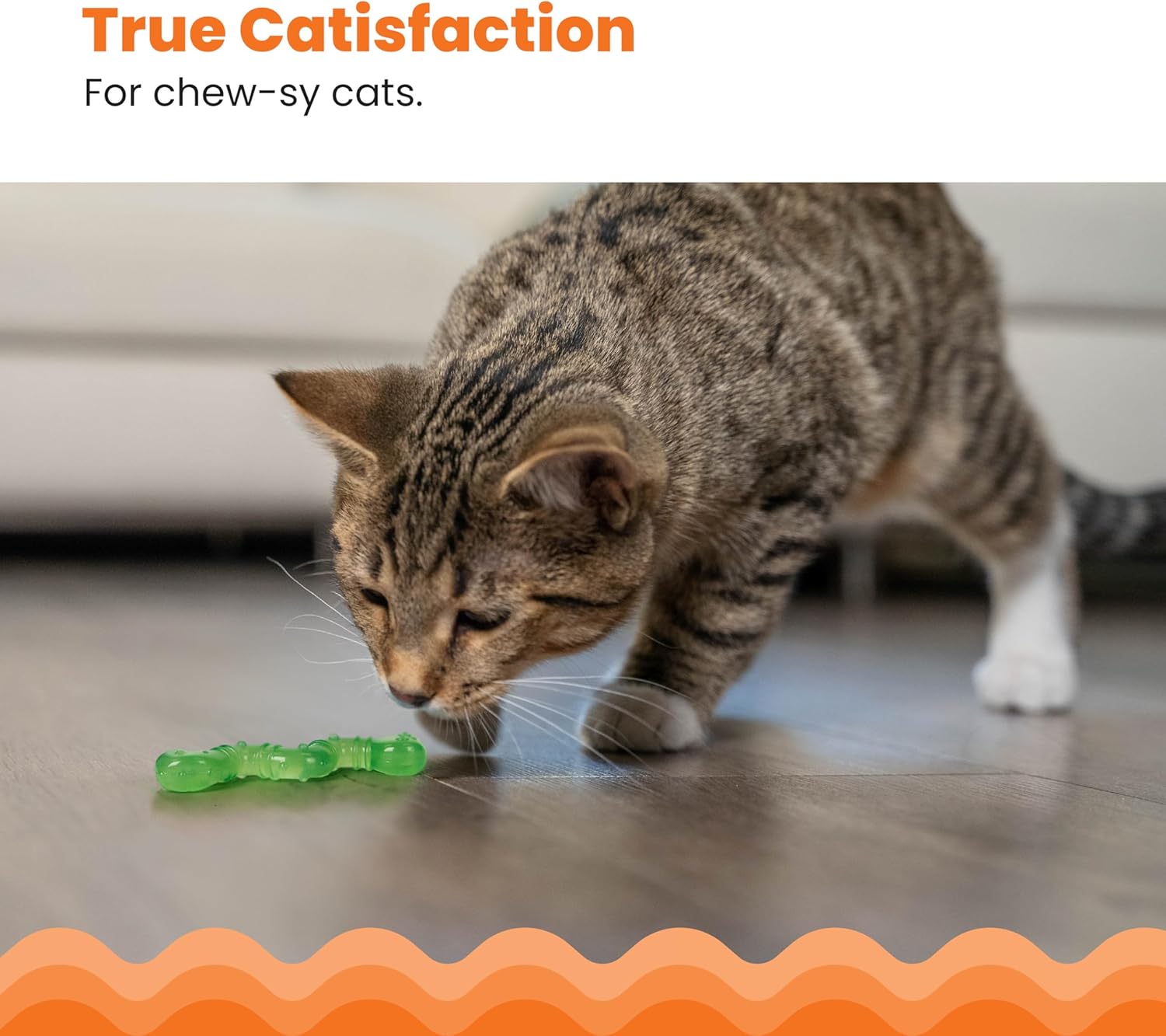 Catstages Orkakat Wiggle Worm Dental Catnip Cat | PetNestUK