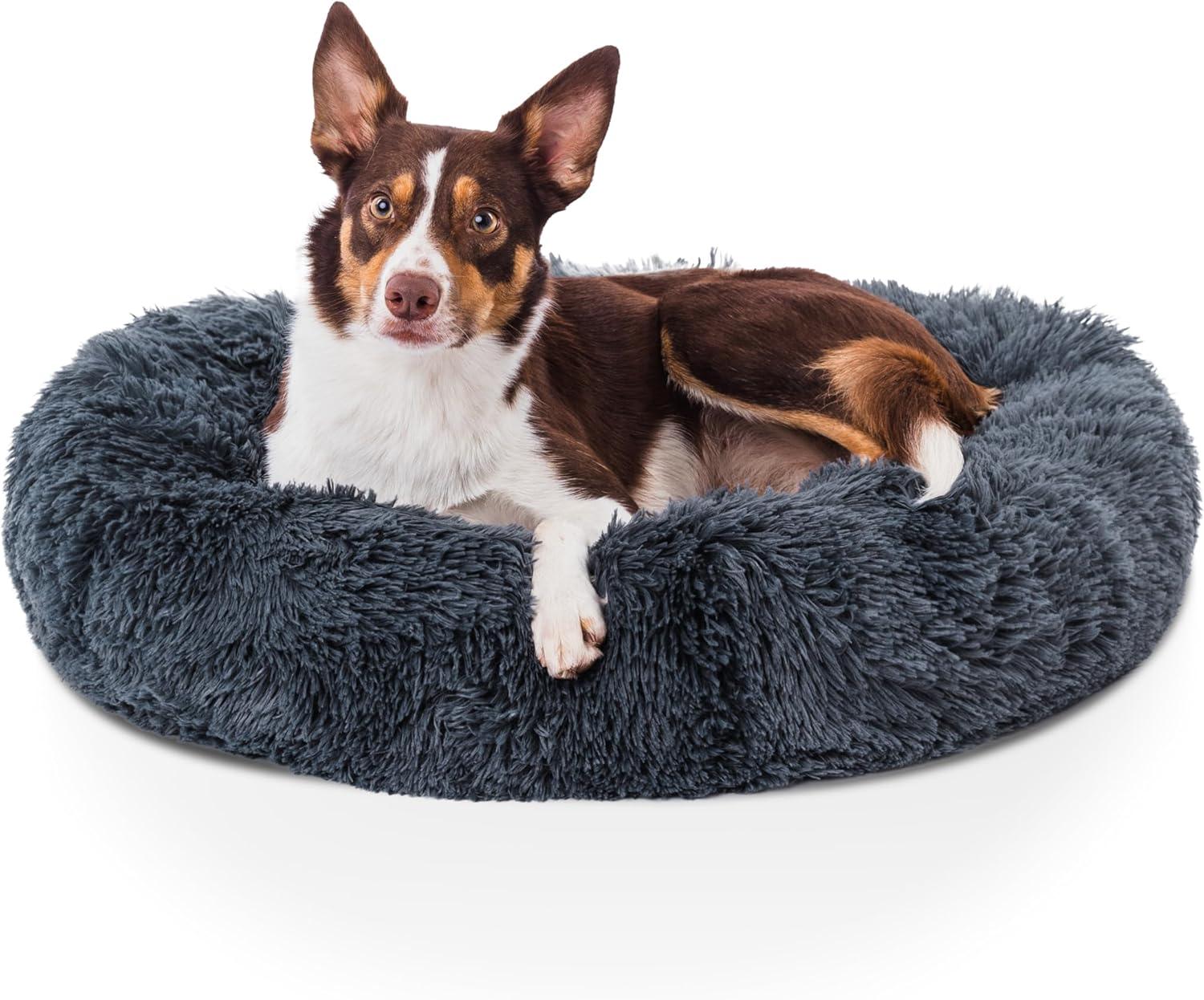 Woof & Whiskers Donut Beds For Dogs Grey Dog Bed | PetNestUK
