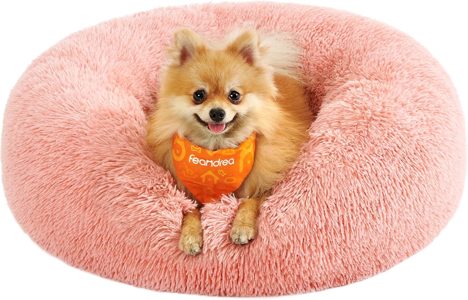 Feandrea Dog Bed, Donut Cat Bed, Fluffy Calming | PetNestUK