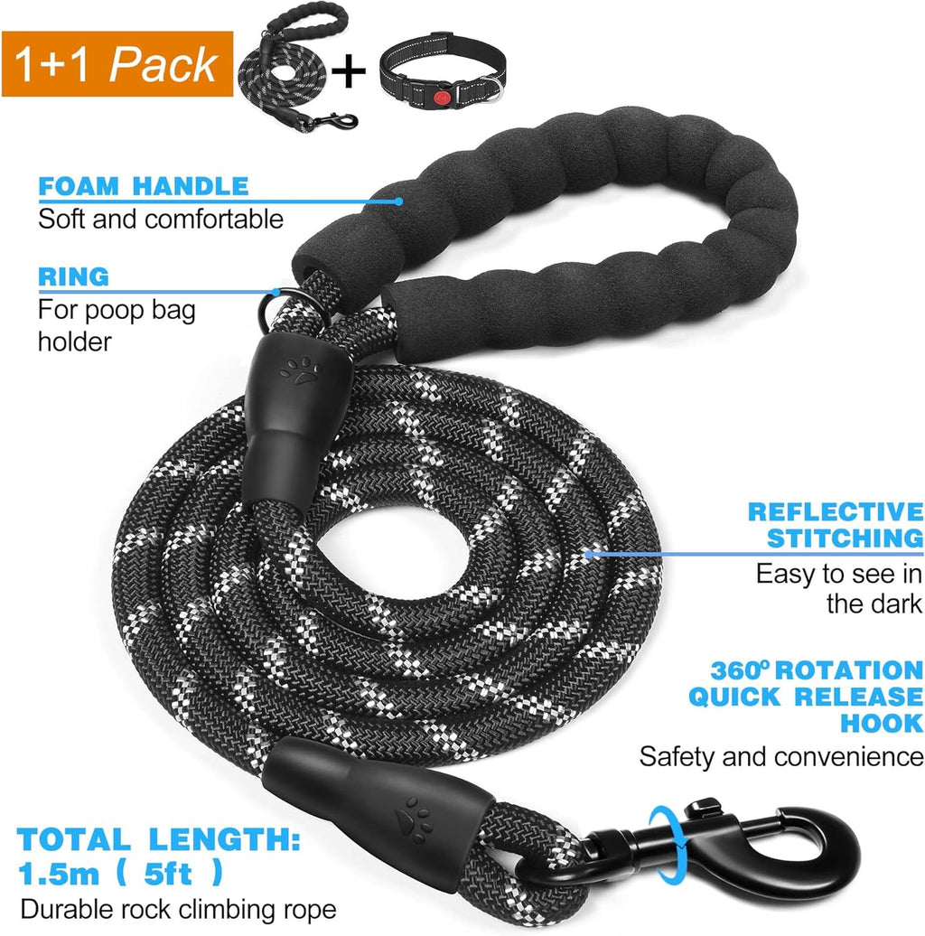 haapaw Reflective Dog Collar Padded with Soft | PetNestUK