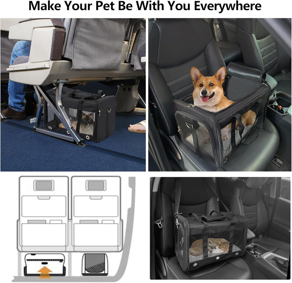 Soft Sided Foldable Cat/Dog/Pet Carrier Bag, | PetNestUK