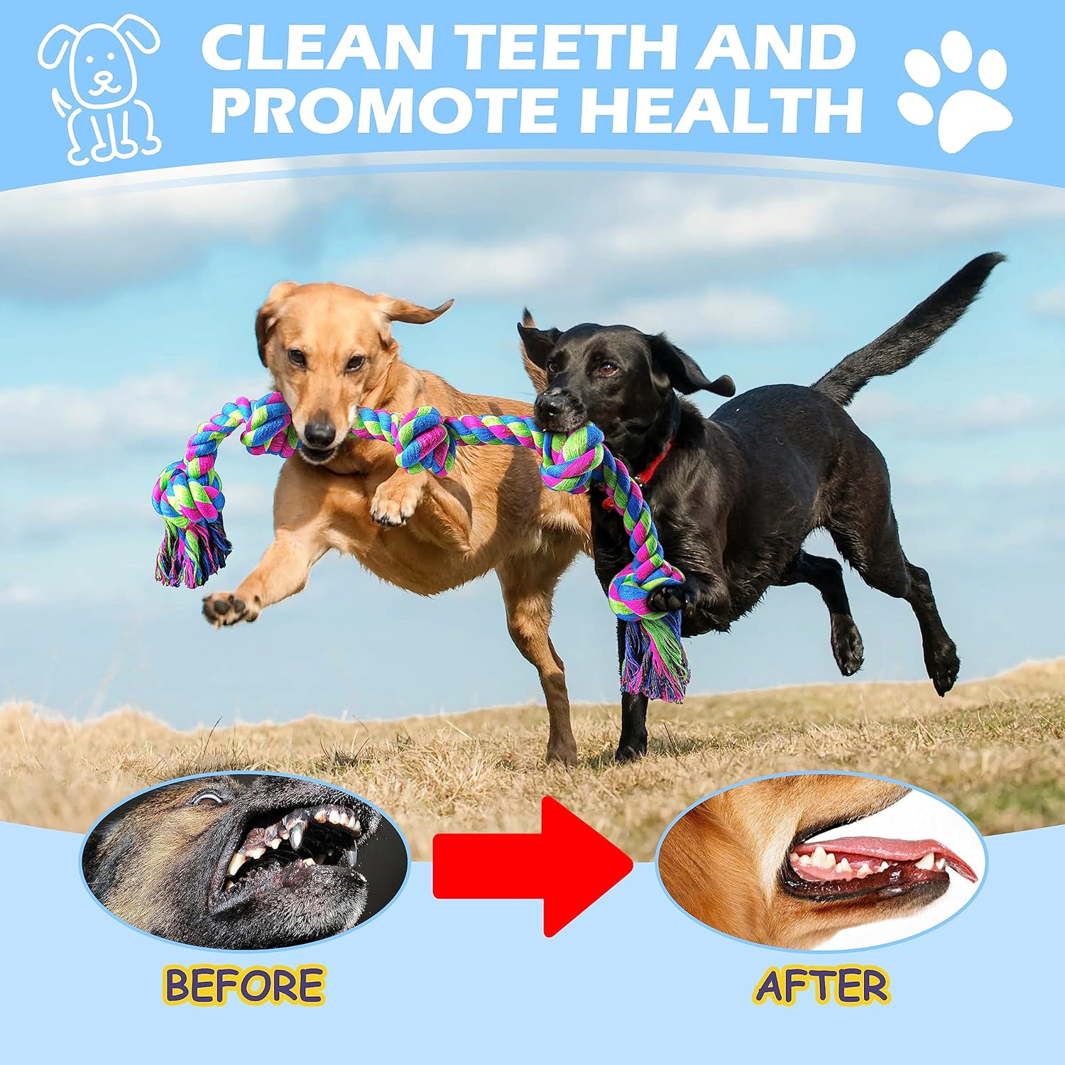Aitmexcn Dog Rope Toys for Large Medium Dog | PetNestUK