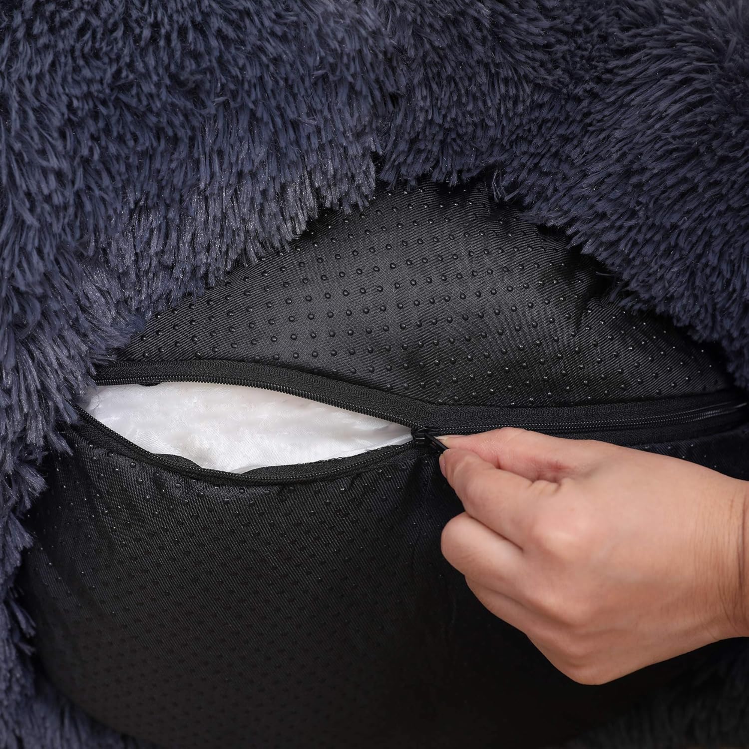 Feandrea Dog Bed, Donut Cat Bed, Fluffy Calming | PetNestUK