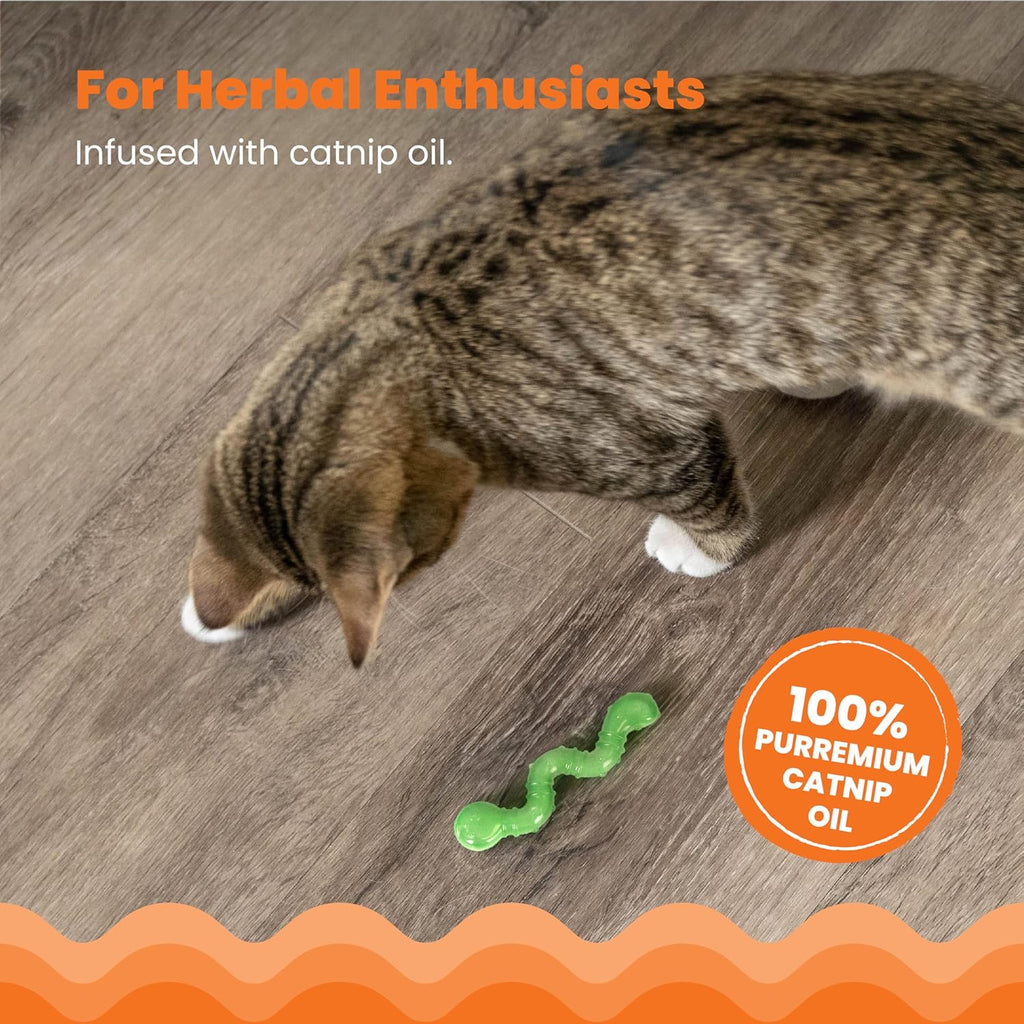 Catstages Orkakat Wiggle Worm Dental Catnip Cat | PetNestUK