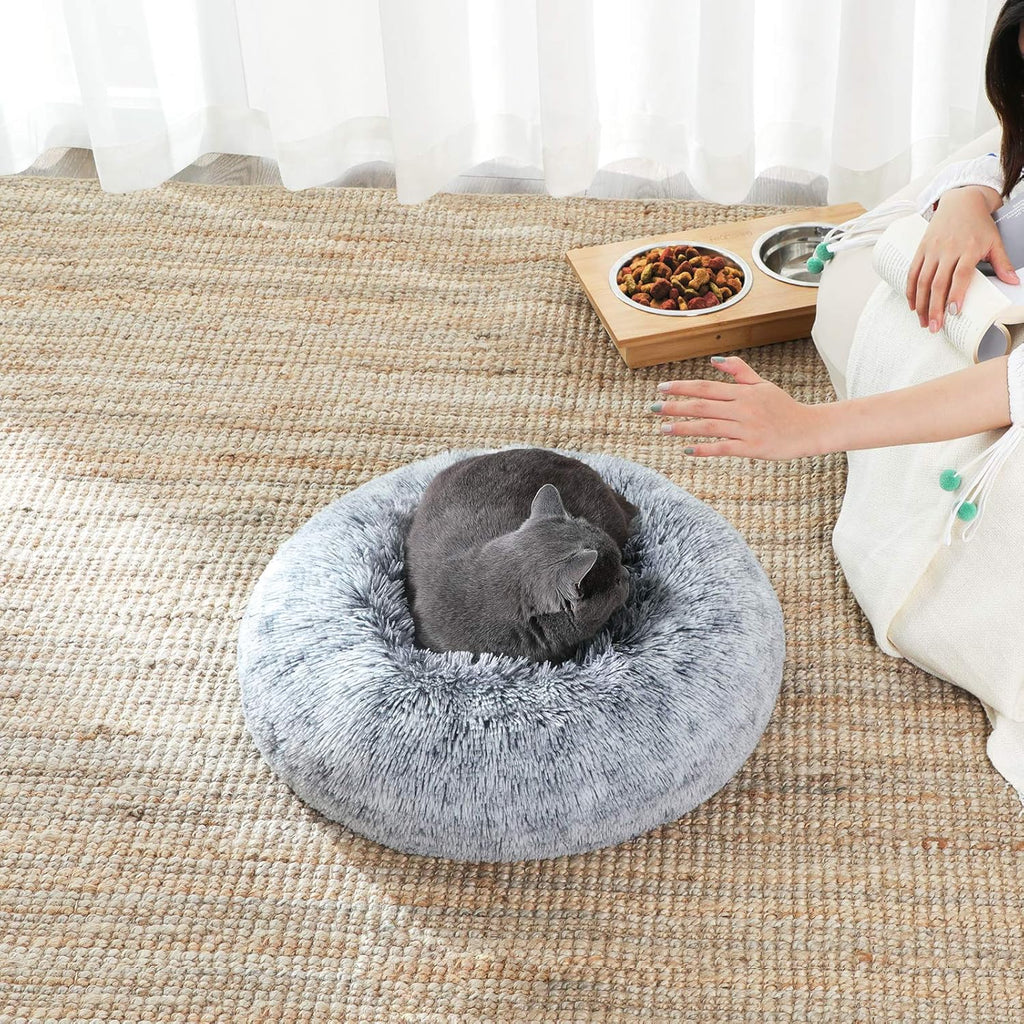 Feandrea Dog Bed, Donut Cat Bed, Fluffy Calming | PetNestUK