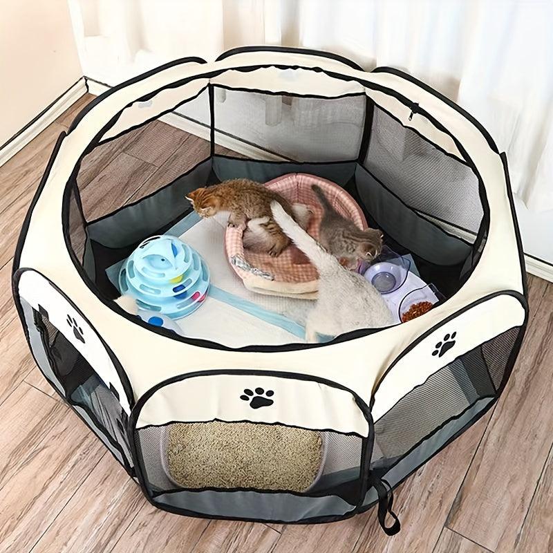 1pc Foldable Octagon Pet Playpen Tent, Oxford | PetNestUK