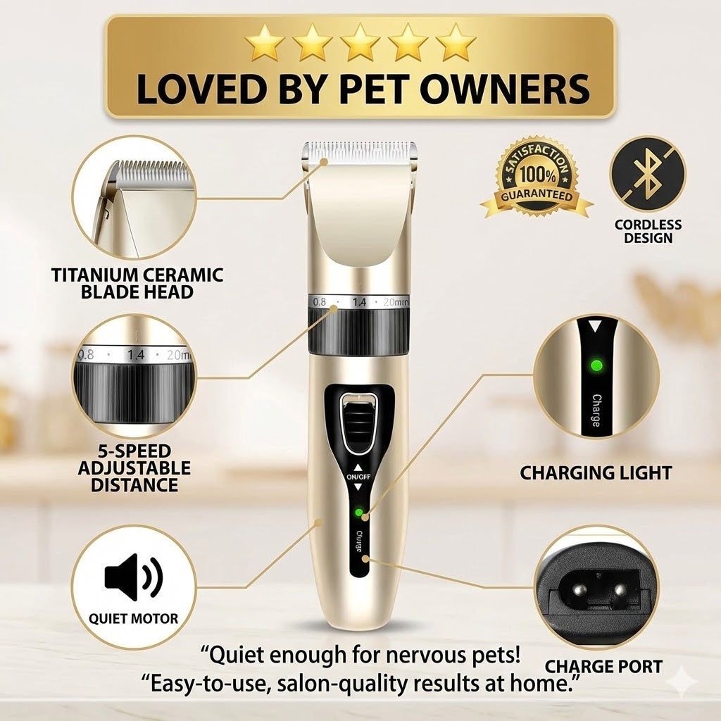 12 Kit Electric Pet Hair Trimmer Cat Dog | PetNestUK