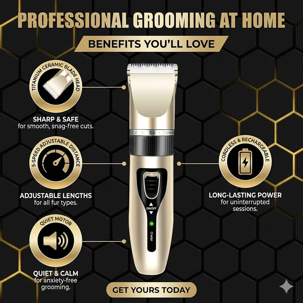 12 Kit Electric Pet Hair Trimmer Cat Dog | PetNestUK