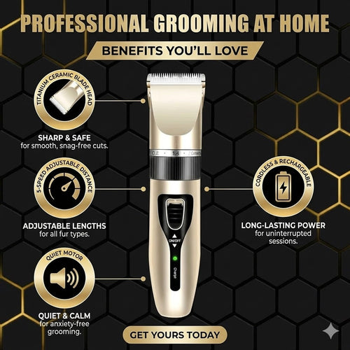 12 Kit Electric Pet Hair Trimmer Cat Dog | PetNestUK